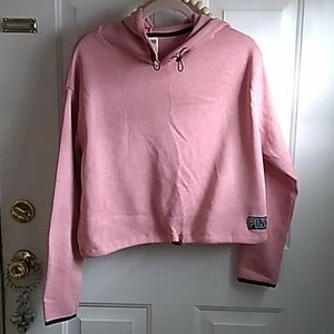 Pink hooded sweatshirt